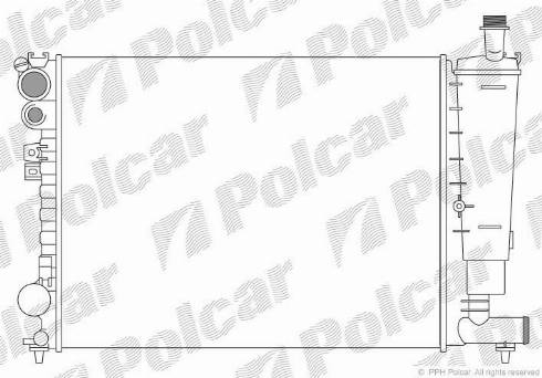 Polcar 2380081X - Radiators, Motora dzesēšanas sistēma www.autospares.lv