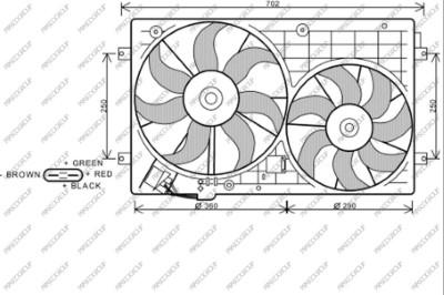Prasco AD320F002 - Ventilators, Motora dzesēšanas sistēma www.autospares.lv