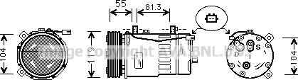 Prasco AIAK001 - Kompresors, Gaisa kond. sistēma www.autospares.lv