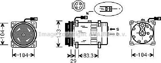 Prasco DFAK026 - Kompresors, Gaisa kond. sistēma www.autospares.lv