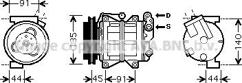 Prasco DNK314 - Kompresors, Gaisa kond. sistēma www.autospares.lv