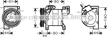 Prasco DNK323 - Kompresors, Gaisa kond. sistēma www.autospares.lv