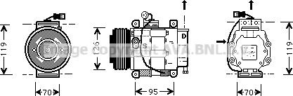 Prasco FTK042 - Kompresors, Gaisa kond. sistēma www.autospares.lv