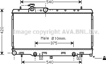 Prasco SUA2053 - Radiators, Motora dzesēšanas sistēma www.autospares.lv
