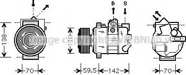 Prasco VWAK220 - Kompresors, Gaisa kond. sistēma www.autospares.lv
