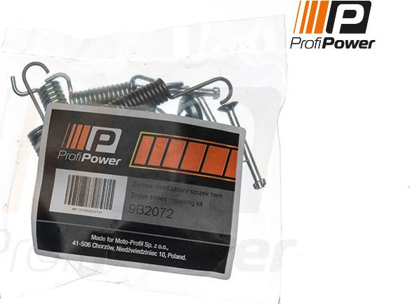 ProfiPower 9B2072 - Piederumu komplekts, Stāvbremzes mehānisma bremžu loks www.autospares.lv