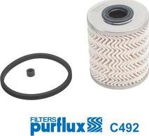 Purflux C492 - Degvielas filtrs www.autospares.lv