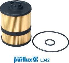 Purflux L342 - Eļļas filtrs www.autospares.lv