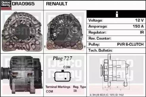 Remy DRA0965 - Ģenerators www.autospares.lv