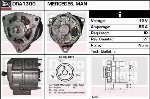 Remy DRA1300 - Ģenerators www.autospares.lv