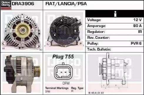 Remy DRA3906 - Ģenerators www.autospares.lv