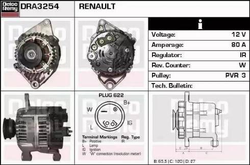 Remy DRA3254 - Ģenerators www.autospares.lv