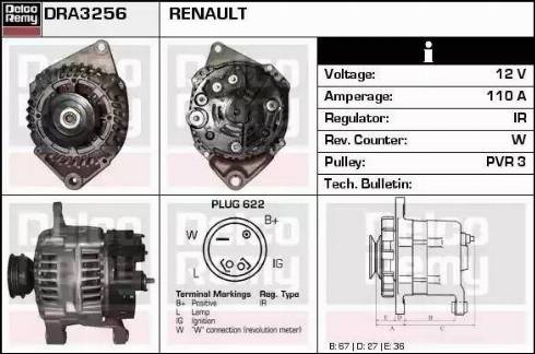 Remy DRA3256 - Ģenerators www.autospares.lv