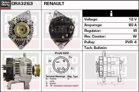 Remy DRA3263 - Ģenerators www.autospares.lv