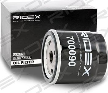 RIDEX 7O0090 - Eļļas filtrs www.autospares.lv