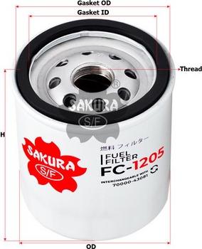 Sakura Filters AU FC-1205 - Degvielas filtrs www.autospares.lv