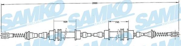 Samko C0568B - Trose, Stāvbremžu sistēma www.autospares.lv