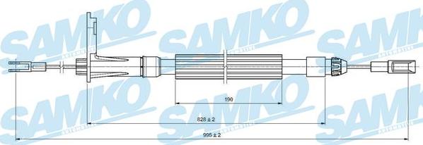 Samko C1093B - Trose, Stāvbremžu sistēma www.autospares.lv