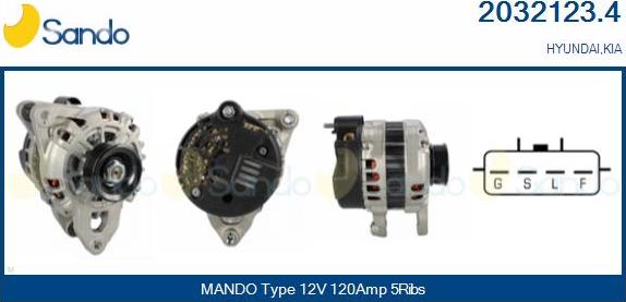 Sando 2032123.4 - Ģenerators www.autospares.lv