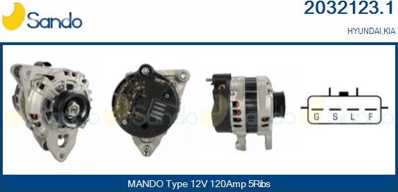 Sando 2032123.1 - Ģenerators www.autospares.lv
