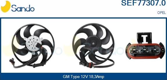 Sando SEF77307.0 - Ventilators, Motora dzesēšanas sistēma www.autospares.lv