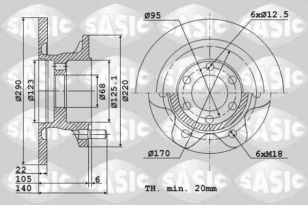 Sasic 9004809J - Bremžu diski www.autospares.lv