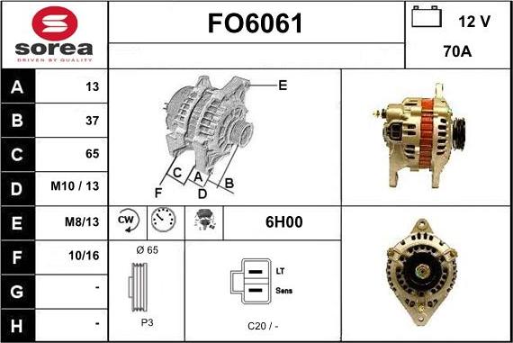 Sera FO6061 - Ģenerators www.autospares.lv