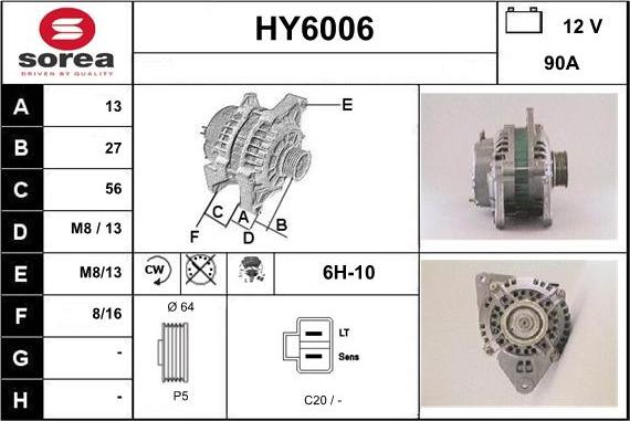 Sera HY6006 - Ģenerators www.autospares.lv