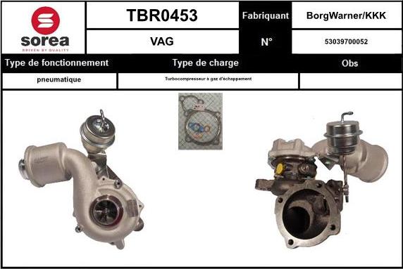 Sera TBR0453 - Kompresors, Turbopūte www.autospares.lv