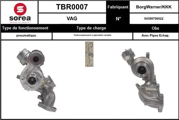 Sera TBR0007 - Kompresors, Turbopūte www.autospares.lv