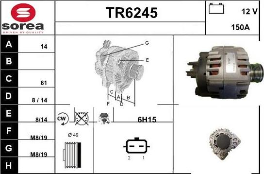 Sera TR6245 - Ģenerators www.autospares.lv