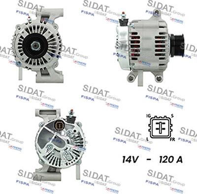Sidat A12DE1041A2 - Ģenerators www.autospares.lv