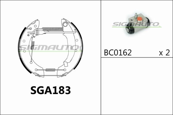 SIGMAUTO SGA183 - Bremžu loku komplekts www.autospares.lv