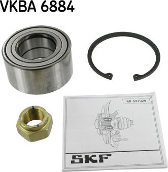 SKF VKBA 6884 - Riteņa rumbas gultņa komplekts www.autospares.lv