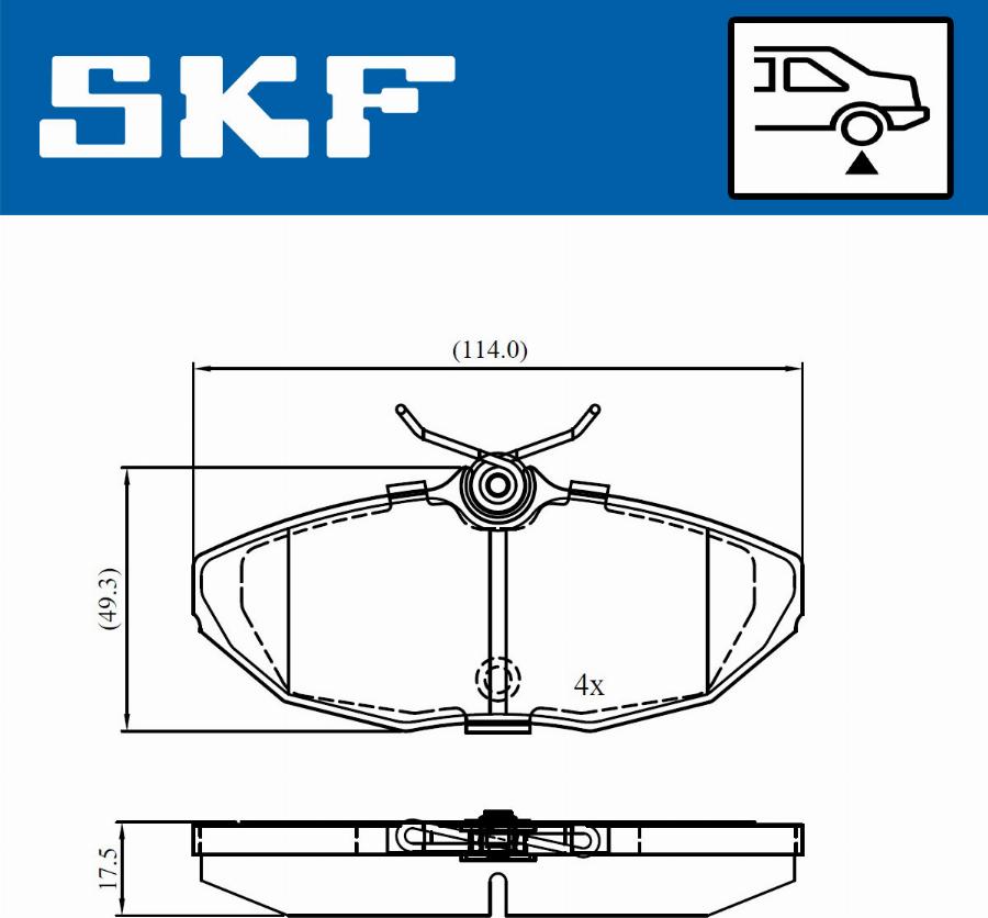 SKF VKBP 90709 - Bremžu uzliku kompl., Disku bremzes www.autospares.lv