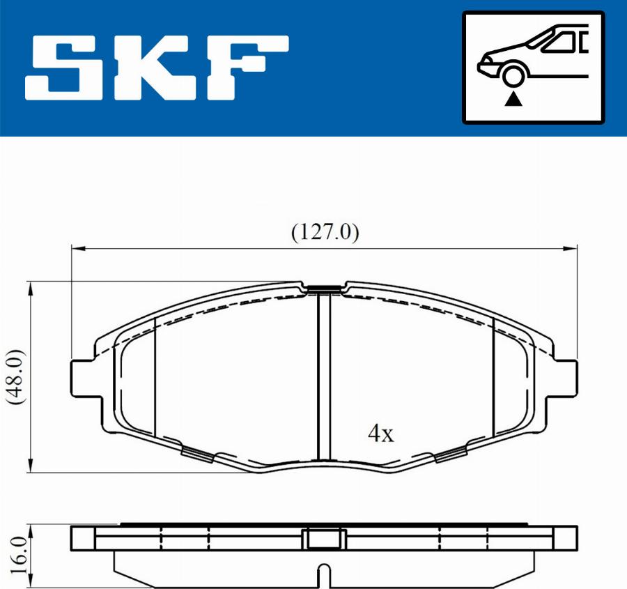SKF VKBP 80532 - Bremžu uzliku kompl., Disku bremzes www.autospares.lv