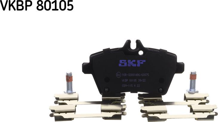 SKF VKBP 80105 - Bremžu uzliku kompl., Disku bremzes www.autospares.lv