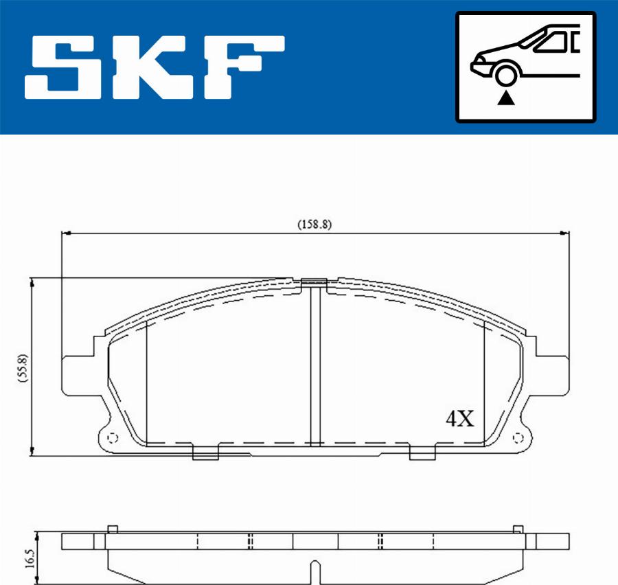 SKF VKBP 80296 - Bremžu uzliku kompl., Disku bremzes www.autospares.lv