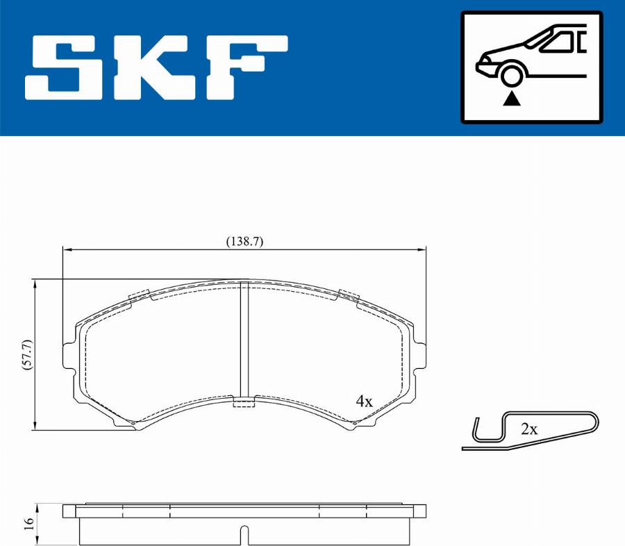 SKF VKBP 80252 A - Bremžu uzliku kompl., Disku bremzes www.autospares.lv