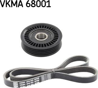 SKF VKMA 68001 - Ķīļrievu siksnu komplekts www.autospares.lv