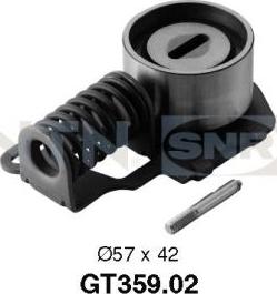 SNR GT359.02 - Spriegotājrullītis, Gāzu sadales mehānisma piedziņas siksna www.autospares.lv