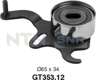 SNR GT353.12 - Spriegotājrullītis, Gāzu sadales mehānisma piedziņas siksna www.autospares.lv