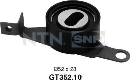 SNR GT352.10 - Spriegotājrullītis, Gāzu sadales mehānisma piedziņas siksna www.autospares.lv