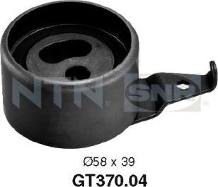 SNR GT370.04 - Spriegotājrullītis, Gāzu sadales mehānisma piedziņas siksna www.autospares.lv