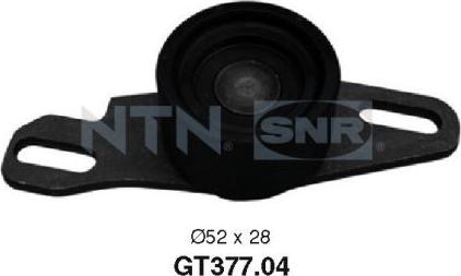 SNR GT377.04 - Spriegotājrullītis, Gāzu sadales mehānisma piedziņas siksna www.autospares.lv