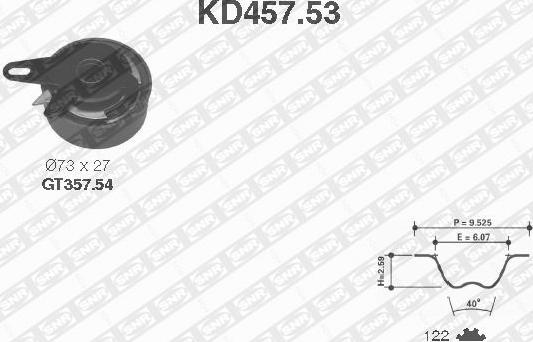 SNR KD457.53 - Zobsiksnas komplekts www.autospares.lv