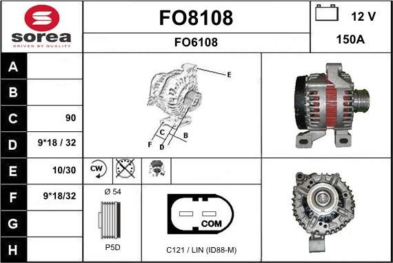 SNRA FO8108 - Ģenerators www.autospares.lv