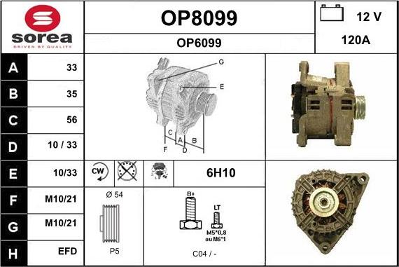 SNRA OP8099 - Ģenerators www.autospares.lv