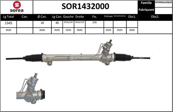 SNRA SOR1432000 - Stūres mehānisms www.autospares.lv