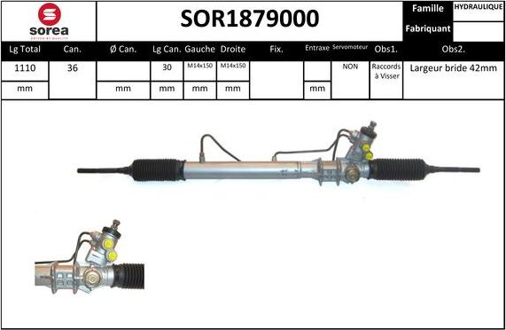 SNRA SOR1879000 - Stūres mehānisms www.autospares.lv